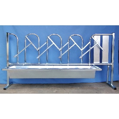 NECK-CLAMP WITH FEEDER FOR GOATS-4 POINT